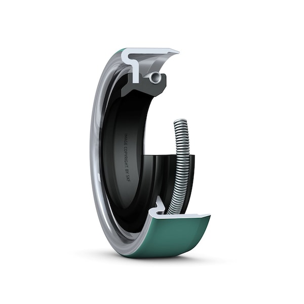 NBR, double lip, Wave oil seal, presure profile, S.S. spring, S.S. case, Bore-Tite
